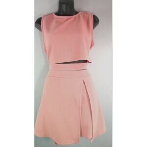 Shein 2 Piece Outfit Cropped Sleeveless Top and Skort Juniors 1x